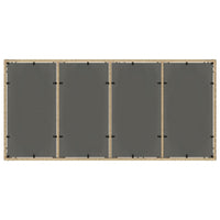 Thumbnail for Gartentisch mit Glasplatte Beige 190x90x75 cm Poly Rattan