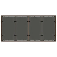 Thumbnail for Gartentisch mit Glasplatte Braun 190x90x75 cm Poly Rattan