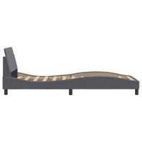 Thumbnail for Bettgestell mit Kopfteil Dunkelgrau 80x200 cm Samt