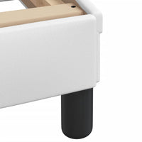 Thumbnail for Bettgestell mit Kopfteil Weiß 80x200 cm Kunstleder