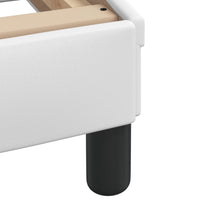 Thumbnail for Bettgestell mit Kopfteil Weiß 90x190 cm Kunstleder