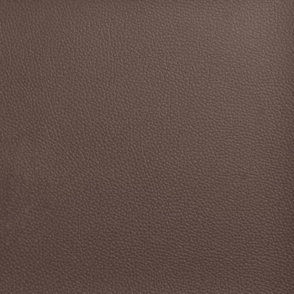 Bettgestell mit Kopfteil Braun 100x200 cm Kunstleder