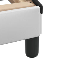 Thumbnail for Bettgestell mit Kopfteil Weiß und Schwarz 100x200 cm Kunstleder