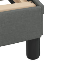 Thumbnail for Bettgestell mit Kopfteil Dunkelgrau 120x200 cm Stoff