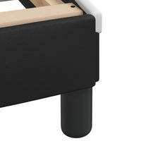 Thumbnail for Bettgestell mit Kopfteil Schwarz und Weiß 120x200 cm Kunstleder