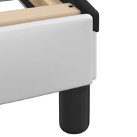 Thumbnail for Bettgestell mit Kopfteil Weiß und Schwarz 120x200 cm Kunstleder