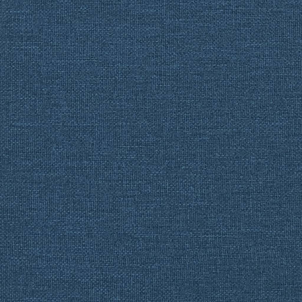 Bettgestell mit Kopfteil Blau 140x190 cm Stoff