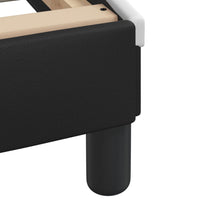 Thumbnail for Bettgestell mit Kopfteil Schwarz und Weiß 140x190 cm Kunstleder