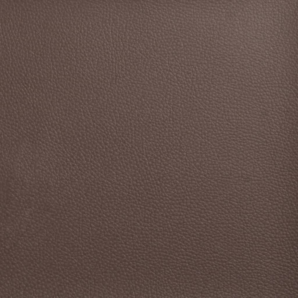 Bettgestell mit Kopfteil Braun 140x200 cm Kunstleder