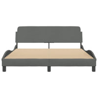 Thumbnail for Bettgestell ohne Matratze Dunkelgrau 160x200 cm Stoff