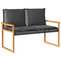 Thumbnail for 4-tlg. Garten-Lounge-Set mit Kissen Schwarz Poly Rattan