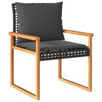 Thumbnail for 4-tlg. Garten-Lounge-Set mit Kissen Schwarz Poly Rattan