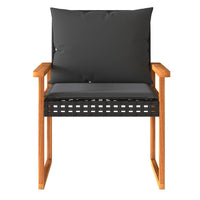 Thumbnail for 4-tlg. Garten-Lounge-Set mit Kissen Schwarz Poly Rattan