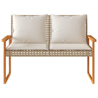 Thumbnail for 4-tlg. Garten-Lounge-Set mit Kissen Beige Poly Rattan