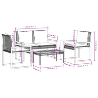 Thumbnail for 4-tlg. Garten-Lounge-Set mit Kissen Beige Poly Rattan