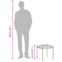 Thumbnail for Gartentisch Beige 38x38x42 cm Poly Rattan Akazienholz