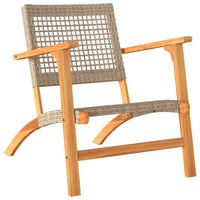 Thumbnail for 3-tlg. Bistro-Set Beige Poly Rattan und Massivholz Akazie