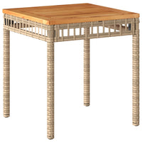 Thumbnail for 3-tlg. Bistro-Set Beige Poly Rattan und Massivholz Akazie