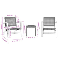 Thumbnail for 3-tlg. Bistro-Set Beige Poly Rattan und Massivholz Akazie