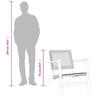 Thumbnail for Gartenstühle 2 Stk. Schwarz Poly Rattan und Akazienholz