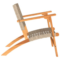 Thumbnail for Gartenstühle 2 Stk. Beige Poly Rattan und Akazienholz