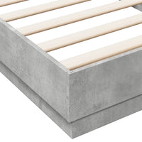 Thumbnail for Bettgestell mit LED Betongrau 90x200 cm