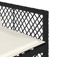 Thumbnail for 5-tlg. Garten-Essgruppe mit Kissen Schwarz Poly Rattan