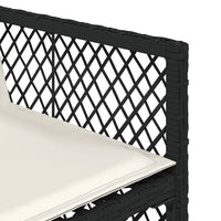 Thumbnail for 5-tlg. Garten-Essgruppe mit Kissen Schwarz Poly Rattan