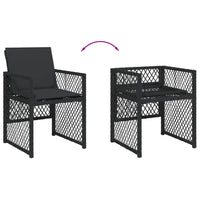 Thumbnail for 9-tlg. Garten-Essgruppe mit Kissen Schwarz Poly Rattan