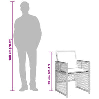 Thumbnail for 9-tlg. Garten-Essgruppe mit Kissen Braun Poly Rattan