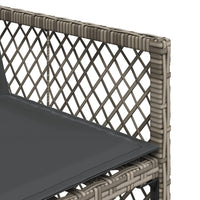 Thumbnail for 9-tlg. Garten-Essgruppe mit Kissen Grau Poly Rattan