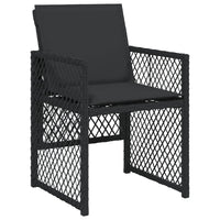 Thumbnail for 11-tlg. Garten-Essgruppe mit Kissen Schwarz Poly Rattan