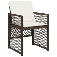 Thumbnail for 11-tlg. Garten-Essgruppe mit Kissen Braun Poly Rattan