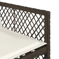 Thumbnail for 11-tlg. Garten-Essgruppe mit Kissen Braun Poly Rattan