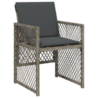 Thumbnail for 11-tlg. Garten-Essgruppe mit Kissen Grau Poly Rattan