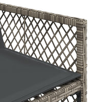 Thumbnail for 11-tlg. Garten-Essgruppe mit Kissen Grau Poly Rattan