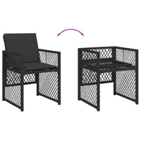 Thumbnail for 13-tlg. Garten-Essgruppe mit Kissen Schwarz Poly Rattan