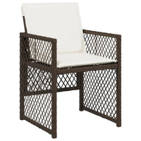 Thumbnail for 13-tlg. Garten-Essgruppe mit Kissen Braun Poly Rattan