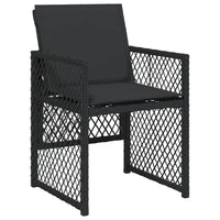 Thumbnail for 13-tlg. Garten-Essgruppe mit Kissen Schwarz Poly Rattan