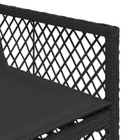 Thumbnail for 13-tlg. Garten-Essgruppe mit Kissen Schwarz Poly Rattan
