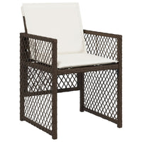 Thumbnail for 15-tlg. Garten-Essgruppe mit Kissen Braun Poly Rattan