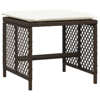 Thumbnail for 17-tlg. Garten-Essgruppe mit Kissen Braun Poly Rattan