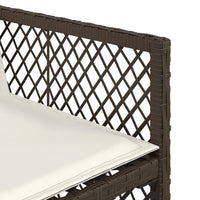 Thumbnail for 17-tlg. Garten-Essgruppe mit Kissen Braun Poly Rattan