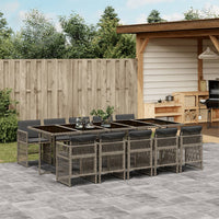 Thumbnail for 11-tlg. Garten-Essgruppe mit Kissen Beigemischung Poly Rattan