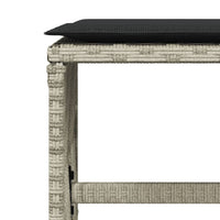 Thumbnail for 15-tlg. Garten-Essgruppe mit Kissen Hellgrau Poly Rattan