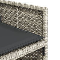 Thumbnail for 5-tlg. Garten-Essgruppe mit Kissen Hellgrau Poly Rattan