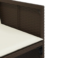 Thumbnail for 11-tlg. Garten-Essgruppe mit Kissen Braun Poly Rattan