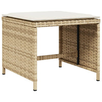 Thumbnail for 9-tlg. Garten-Essgruppe mit Kissen Beige Poly Rattan