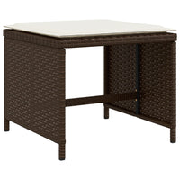 Thumbnail for 17-tlg. Garten-Essgruppe mit Kissen Braun Poly Rattan