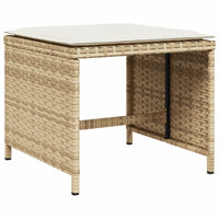 Thumbnail for 17-tlg. Garten-Essgruppe mit Kissen Beige Poly Rattan
